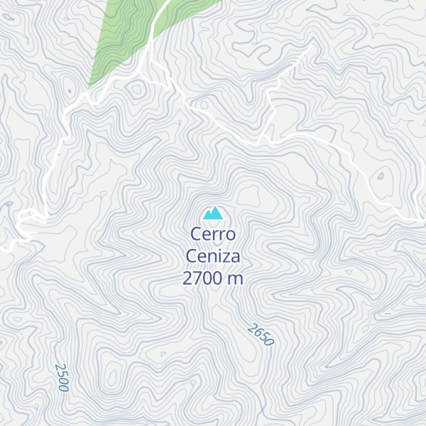 Map of Cerro Ceniza