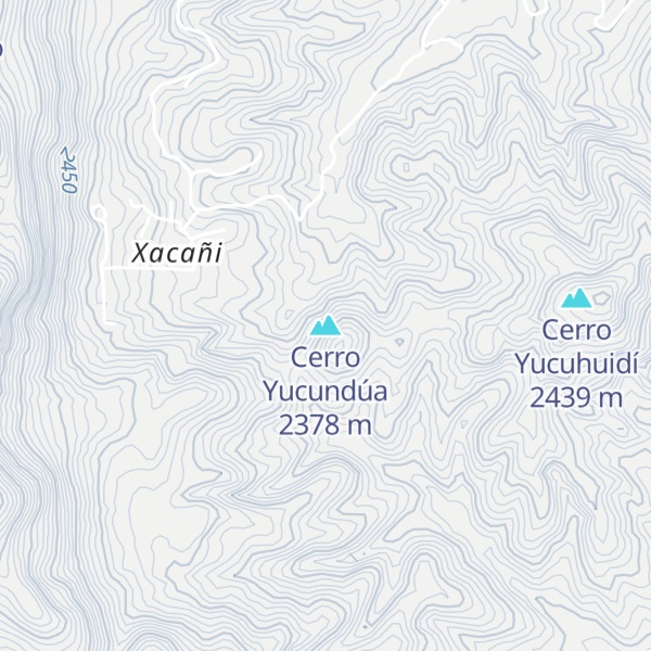 Map of Cerro Yucundúa