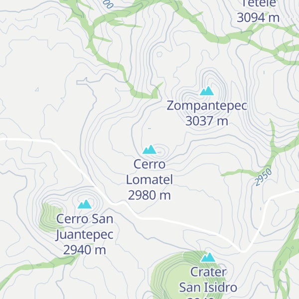 Map of Cerro Lomatel