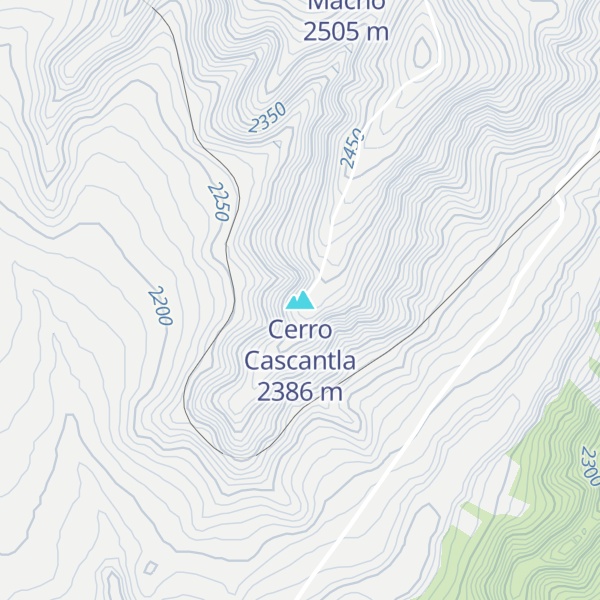 Map of Cerro Cascantla