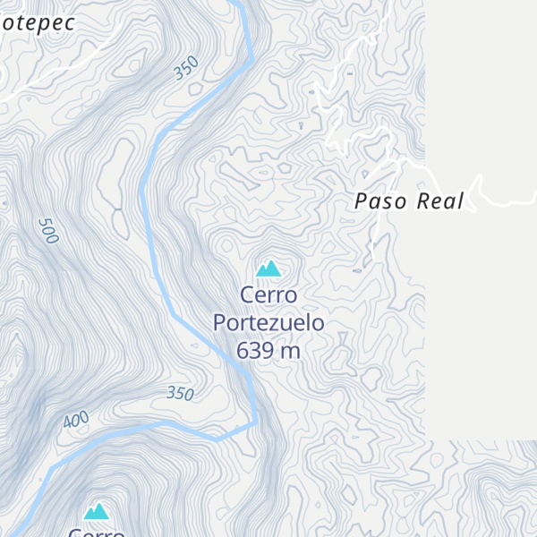 Map of Cerro Portezuelo