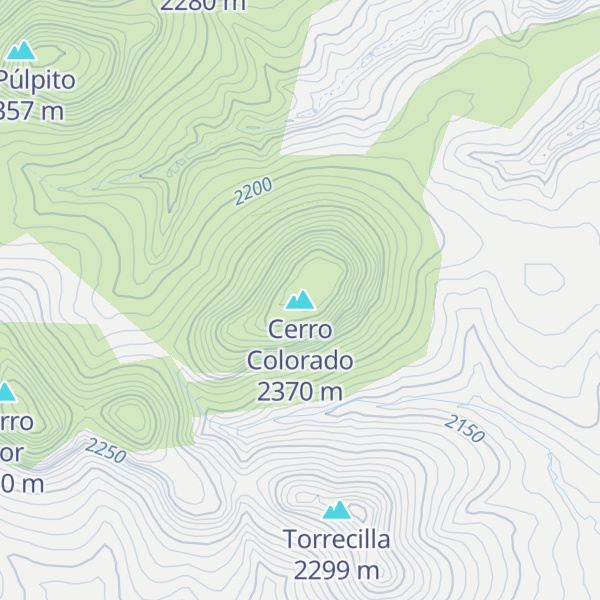 Map of Cerro Colorado