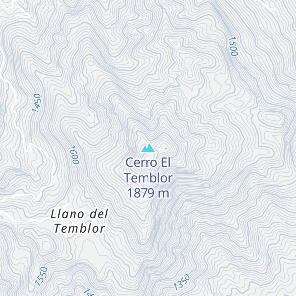 Map of Cerro El Temblor