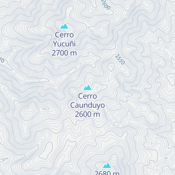 Map of Cerro Caunduyo