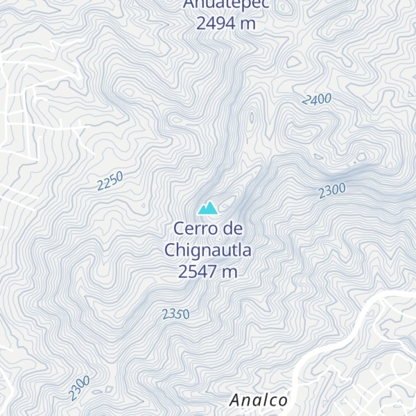 Map of Cerro de Chignautla