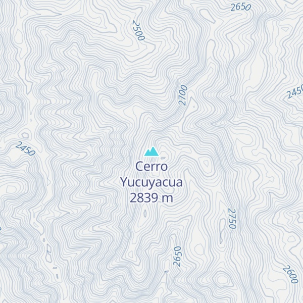 Map of Cerro Yucuyacua