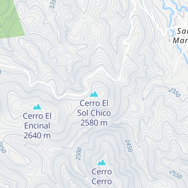Map of Cerro El Sol Chico