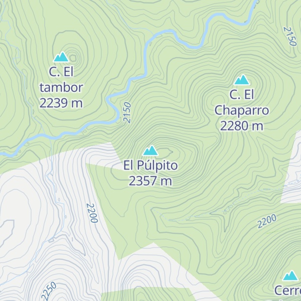 Map of El Púlpito