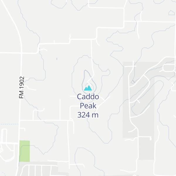 Map of Caddo Peak