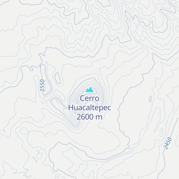 Map of Cerro Huacaltepec