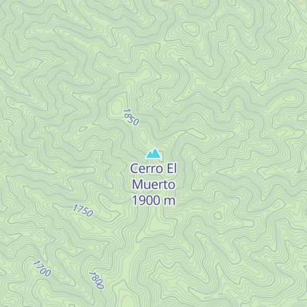 Map of Cerro El Muerto