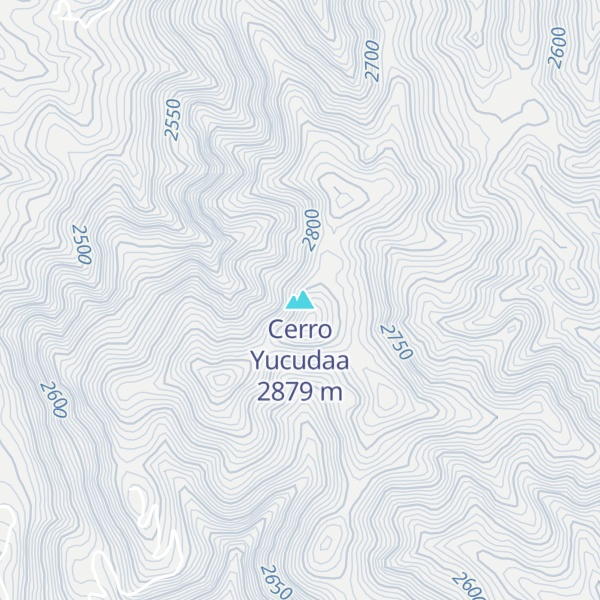 Map of Cerro Yucudaa