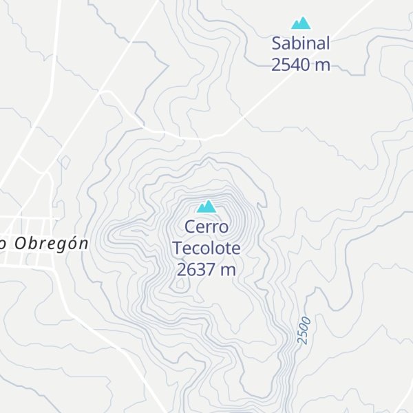Map of Cerro Tecolote