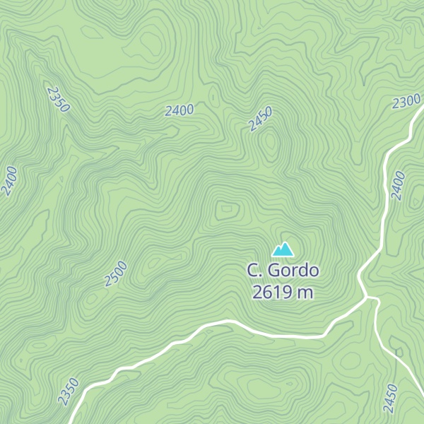 Map of Cerro Gordo