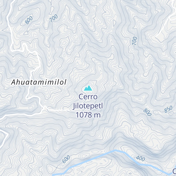 Map of Cerro Jilotepetl
