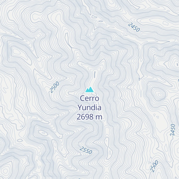 Map of Cerro Yundia