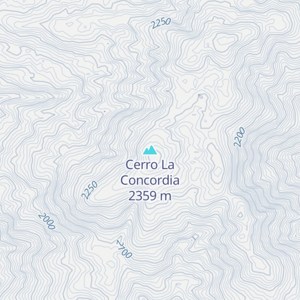 Map of Cerro La Concordia