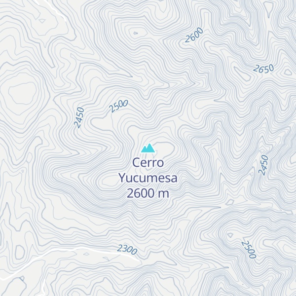 Map of Cerro Yucumesa
