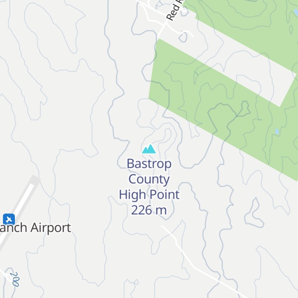 Map of Bastrop County High Point