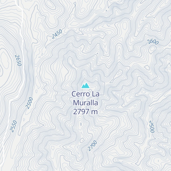 Map of Cerro La Muralla