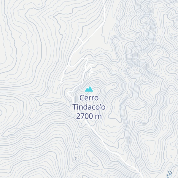 Map of Cerro Tindaco’o
