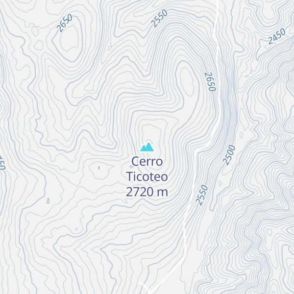 Map of Cerro Ticoteo