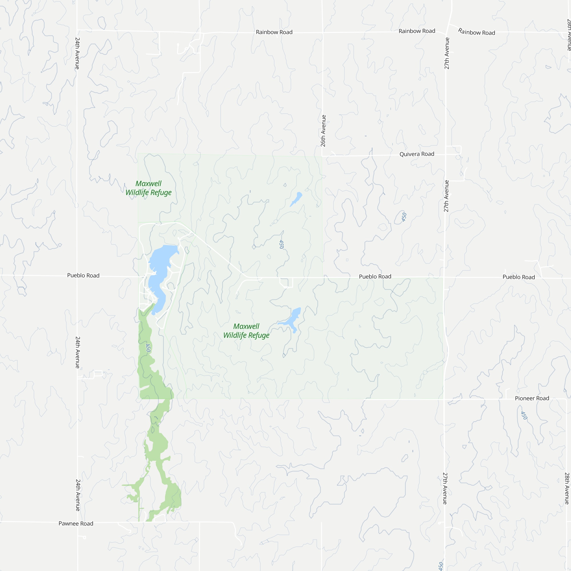 Maxwell Wildlife Refuge Visitor Center map