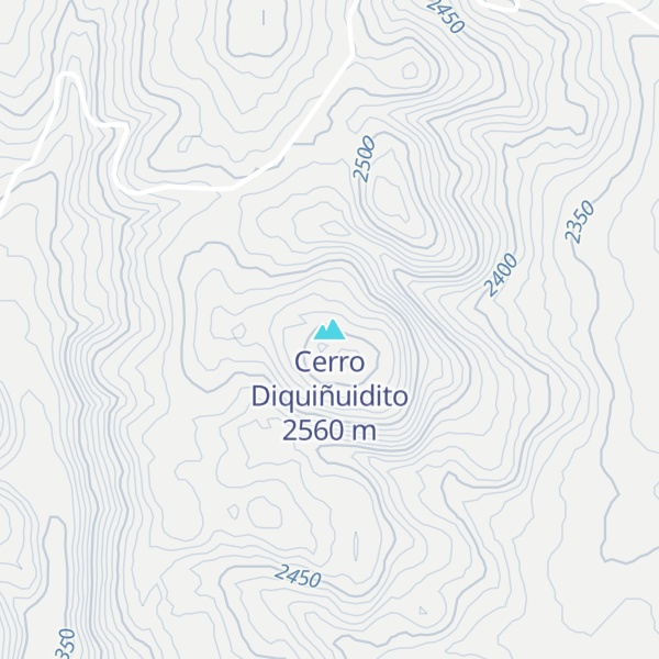 Map of Cerro Diquiñuidito