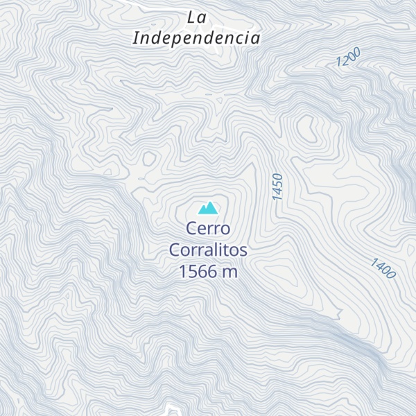 Map of Cerro Corralitos
