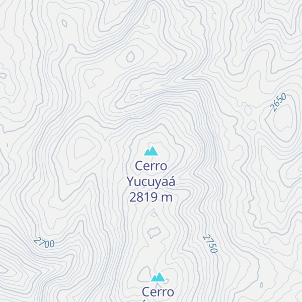 Map of Cerro Yucuyaá