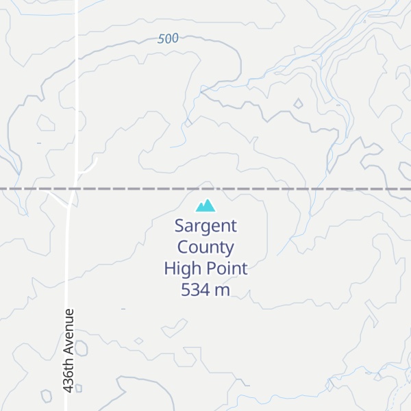Map of Sargent County High Point