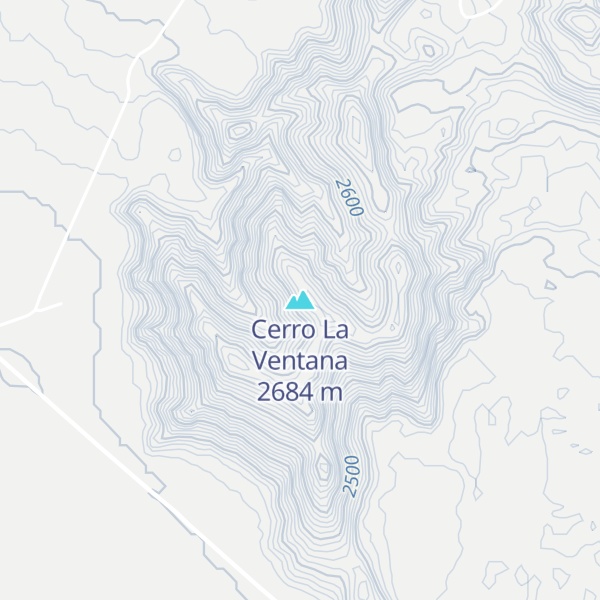 Map of Cerro La Ventana