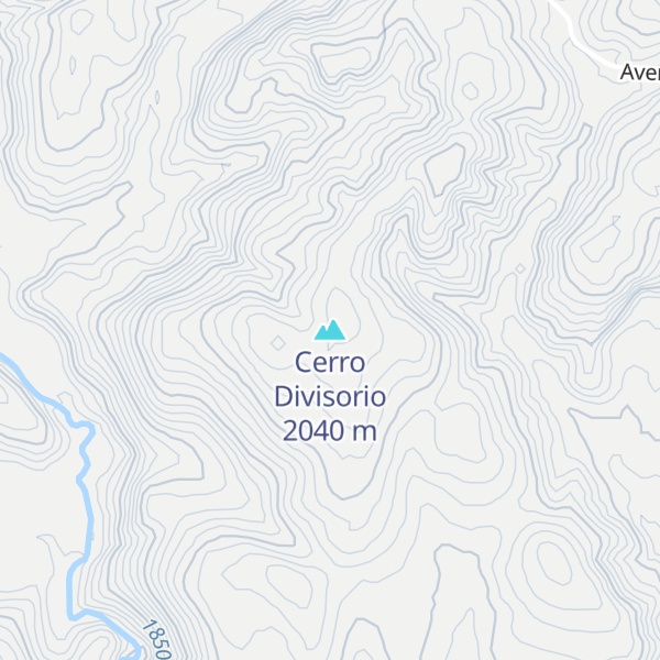 Map of Cerro Divisorio