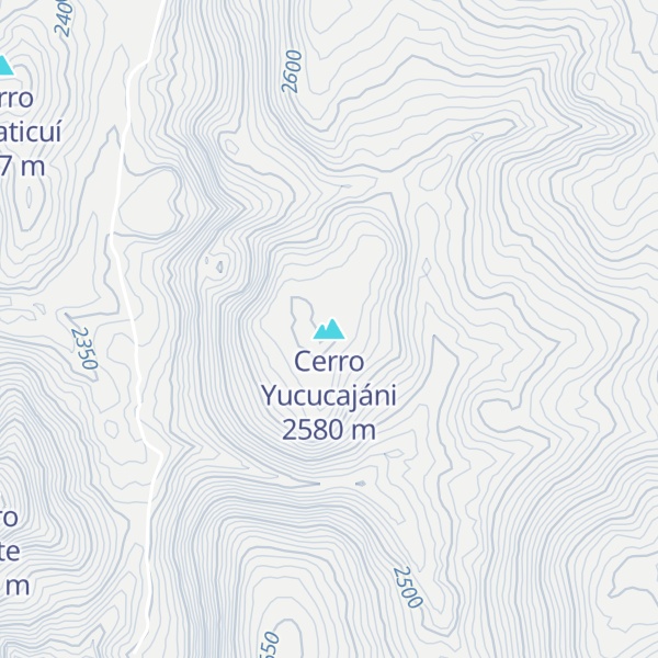 Map of Cerro Yucucajáni