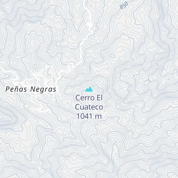 Map of Cerro El Cuateco