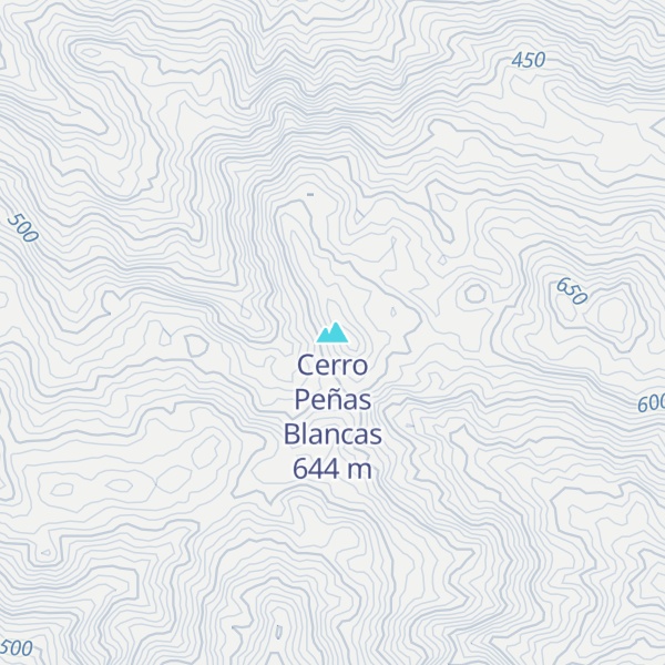 Map of Cerro Peñas Blancas