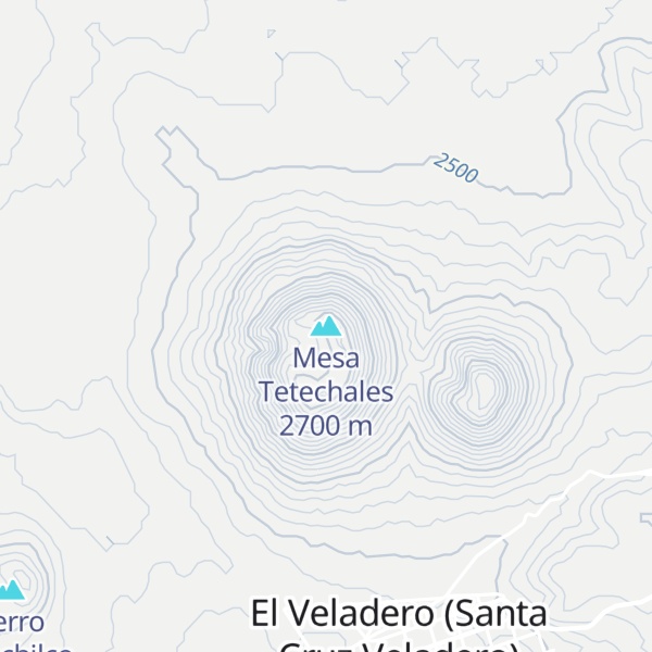 Map of Mesa Tetechales