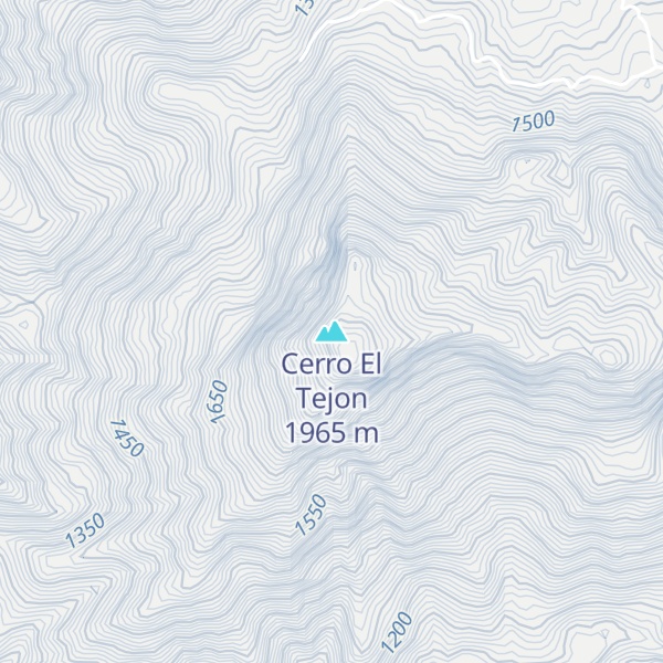 Map of Cerro El Tejon