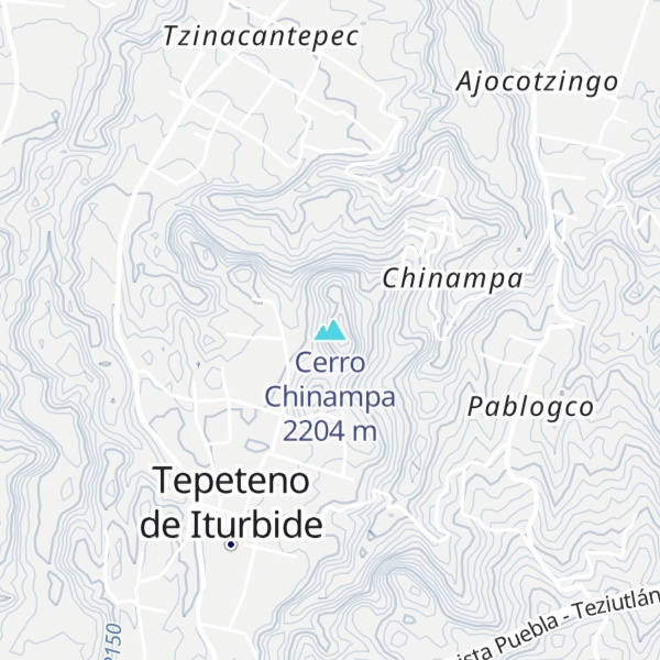 Map of Cerro Chinampa
