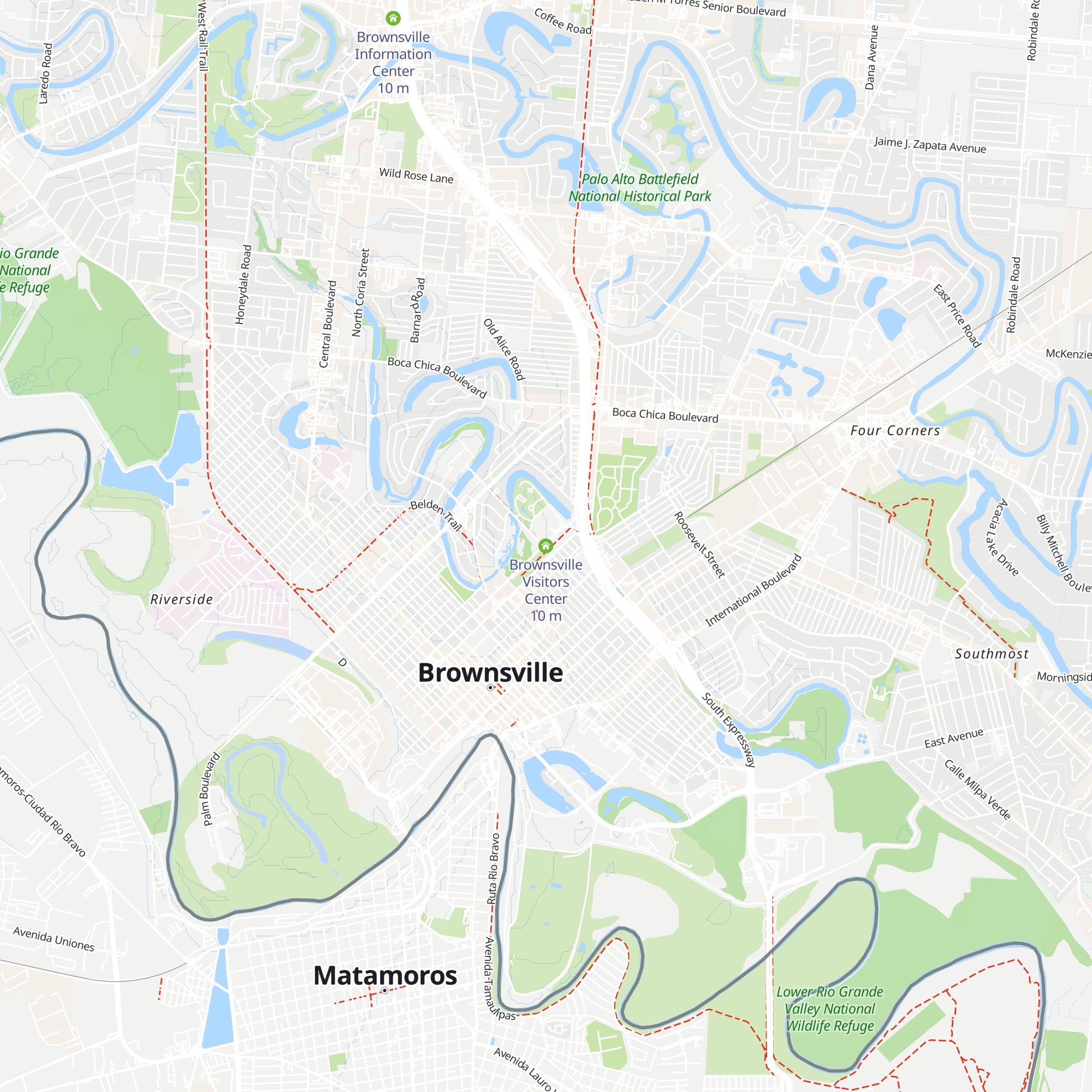 Brownsville Visitors Center map