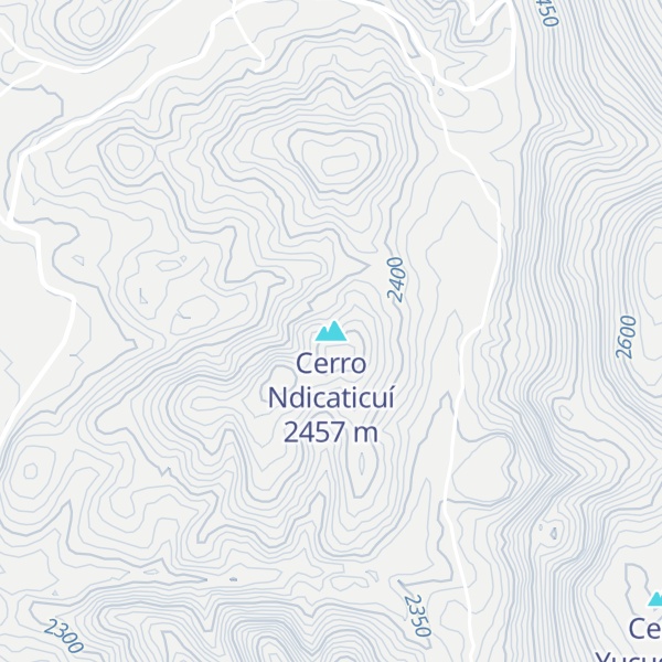 Map of Cerro Ndicaticuí