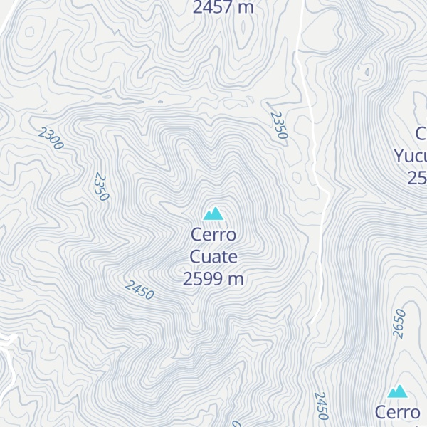 Map of Cerro Cuate