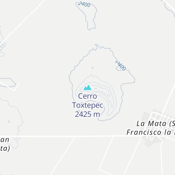 Map of Cerro Toxtepec