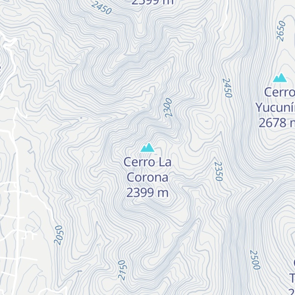 Map of Cerro La Corona