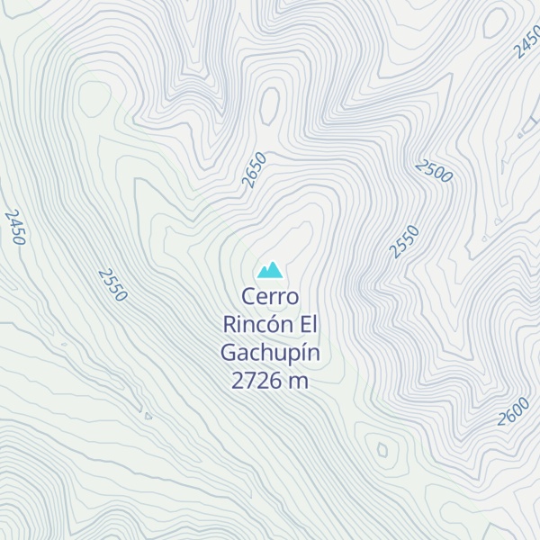Map of Cerro Rincón El Gachupín