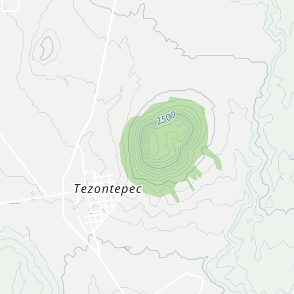 Map of Cerro Tezontepec