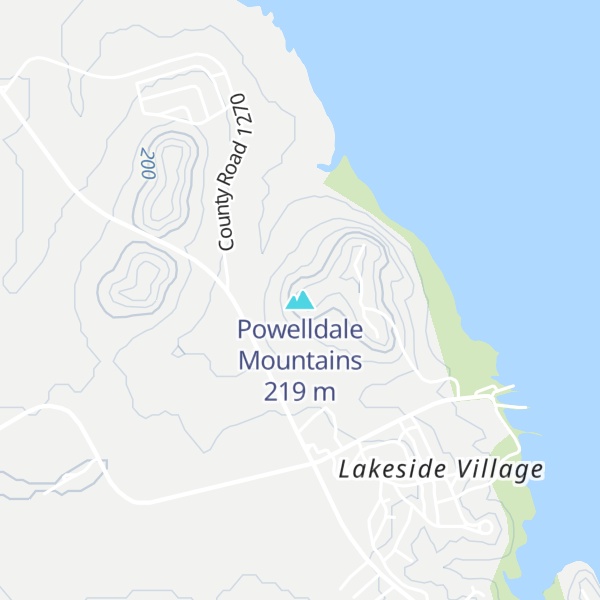 Map of Powelldale Mountains