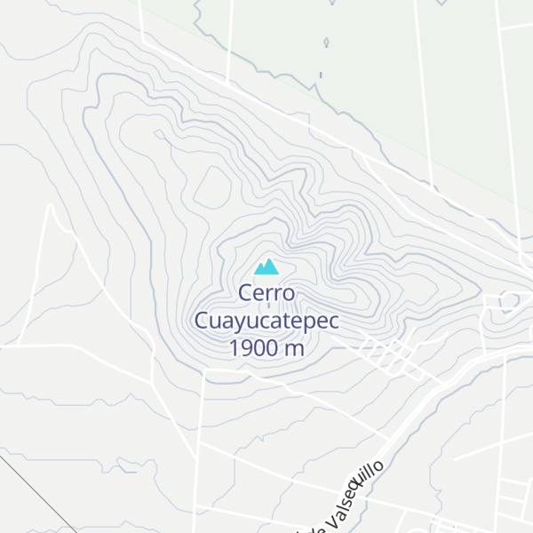Map of Cerro Cuayucatepec