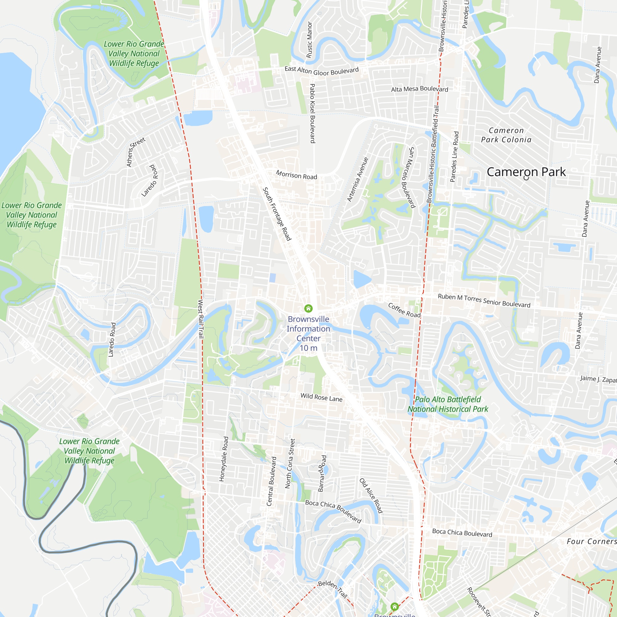 Brownsville Information Center map