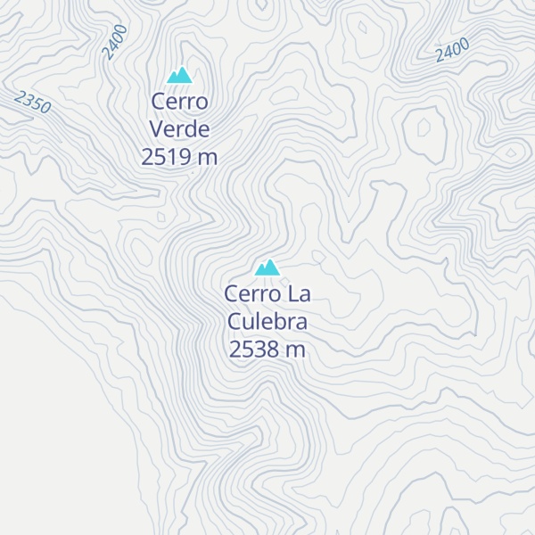 Map of Cerro La Culebra